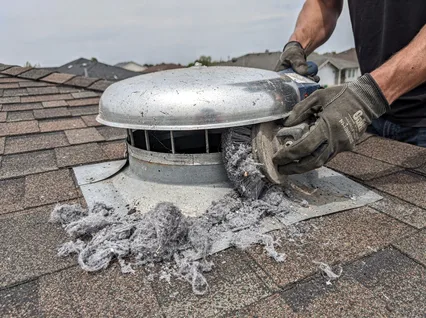 Cleaning Dryer Vent On Roof in Naugatuck