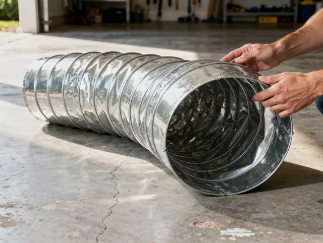 Naugatuck Dryer Vent Cleaning specialist using advanced equipment for thorough duct cleaning in Naugatuck