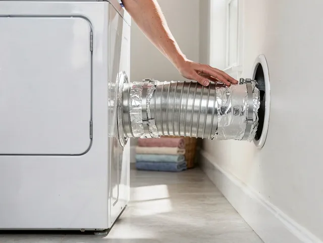 Professional dryer vent hose installation by Naugatuck Dryer Vent Cleaning in Naugatuck
