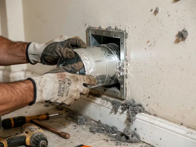 Professional dryer vent repair and installation by Naugatuck Dryer Vent Cleaning in Naugatuck